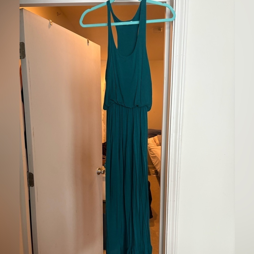 Lush Teal Racerback Maxi Dress From Nordstrom - Women's size M